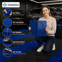 Dalles de sol de garage modernes ventilées en PP, antidérapantes, modulaires, en plastique, pour entrepôt, salle de sport, usage extérieur