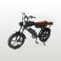 Vélo électrique 250W 20 "Fat Tire avec double batterie 48V, roues intégrées en alliage, suspension complète, porte-bagages arrière