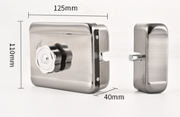 Serrure de porte sans clé en acier inoxydable haute sécurité, cylindre silencieux, loquet de surface, serrure à encastrer, contrôle d'accès, antivol électrique
