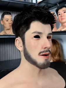 Máscara de Silicona Realista con Barba, Máscara Facial Masculina de Cabeza Completa para Halloween, Cosplay y Teatro - Product Image 4