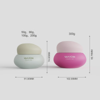Pot vide pour soins de la peau en plastique mat avec logo couleur personnalisé, 3 oz, unique, pour gommage au sucre, beurre corporel