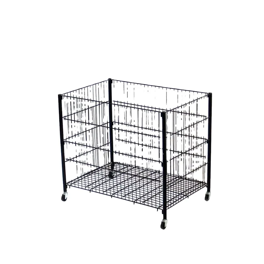 Folding Wire Mesh Promotion Cage Wire Stackable Storage Bins promotion table