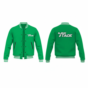 Vente en gros Veste universitaire unisexe de qualité supérieure col montant manches longues impression personnalisée polyester/nylon imperméable écologique - Product Image 1