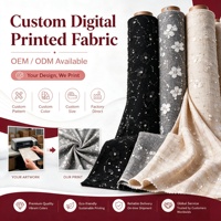 Tissu en tweed orné de paillettes florales délicates, 100% polyester, 220 g/m², 135 et 148 cm, tissu léger tissé, tissu de mode