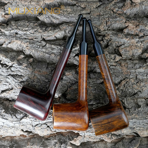 Muxiang Briar Wood Smoking Pipe Straight Type Handmade Tobacco Pipe For Men Vintage Style Filter Pipe - Product Image 1