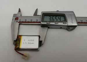 Pcb ve konektörlü şarj edilebilir lityum iyon polimer 602535 3.7V 500mAh lipo pil - Product Image 3