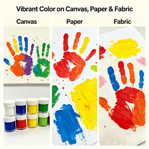 Pintura de Dedos Lavable No Tóxica al por Mayor, 15ml, en Envase Individual, a Base de Agua, para Juego Sensorial Infantil, Aprendizaje Temprano, Preescolar, Manualidades en Casa - Product Image 2