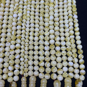 Gioielli in ambra con pelle di tigre perline di preghiera musulmane 10-14mm ambra russa naturale lavorata per produrre pulito e di alta qualità - Product Image 2