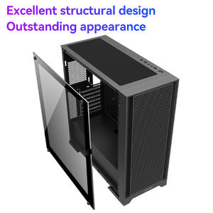 Sasis permainan Desktop <span class=keywords><strong>ATX</strong></span> kabinet jendela samping Tempered EATX menara penuh aliran udara tinggi manusia salju - Product Image 5