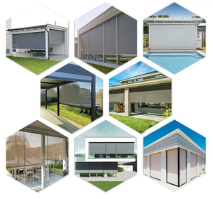 Persianas Automáticas para Protección Solar, Cortinas Motorizadas Resistentes al Viento para Balcón, Ventana Motorizada, Tela para Exteriores, Pérgola Moderna - Product Image 6