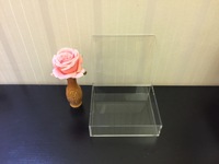 Boîte de rangement en acrylique transparente personnalisée avec couvercle, organisateur de bureau multi-compartiments, boîte de présentation pour sachets de thé, cosmétiques