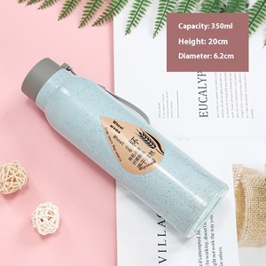 Biểu Tượng Tùy Chỉnh 350Ml Rơm Lúa Mì Chai Nước Phân Hủy Sinh Học Đôi Tường Cách Nhiệt Thể Thao Phòng Tập Thể Dục Ngoài Trời Đồ Dùng Với Dây Buộc - Product Image 6
