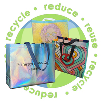 Imprimé personnalisé écologique Tnt Eco Sac réutilisable recyclé épicerie Shopper fourre-tout pp laminé fermeture éclair Non tissé Sac à provisions