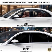 Wärmeisolierende UV-blockierende Elektrisch Verstellbare Transparente Undurchsichtige Fernbedienbare Sichtschutzfolie PDLC Schaltbare Intelligente Fenstertönung PET
