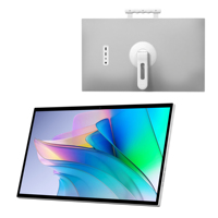 Televisor Inteligente LED Portátil Blanco de 27 Pulgadas con Android 15, 128 GB, Batería de 27000 mAh, Altavoz Integrado, Full HD 1080p