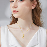 Ensemble de bijoux fantaisie en alliage et strass pour femme, motif chien Yorkshire avec nœud, collier et boucles d'oreilles, simple et raffiné, très populaire