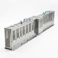 Composant de châssis perforé en tôle d'argent pour rack de serveur, pièce structurelle de poinçonnage CNC pour armoire de centre de données