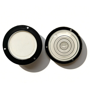 Nivel de burbuja de 63x52x16 mm, nivel de burbuja horizontal para proyectos de bricolaje con vidrio transparente y anillo de goma negro. - Product Image 2