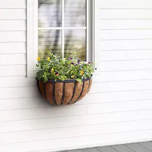 Support pour plantes en métal polyvalent Paniers suspendus Porte-pots de fleurs Cintre pour plantes moderne du milieu du siècle pour patio et jardin