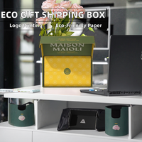 Boîte d'expédition et d'envoi en carton ondulé rigide gaufré, fabriquée en matériaux recyclés écologiques, avec logo, pour chaussettes en fourrure, par une usine OEM ODM.
