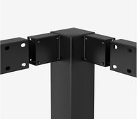Pieds de meubles industriels en métal mat pour canapé et armoire, pieds de support modernes en fer pour décoration d'appartement