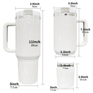 40oz H2.0 Tumbler White Blank Sublimation Rainbow Plated Water <b>Bottle</b> with Storage Compartment - Product Image 3