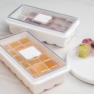 BPA Free Ice Cube Tray Extra Multi-Purpose Silicone Food Storage <b>Containers</b> Large Thick Soup Silicone Freezer Tray With Lid - Product Image 1