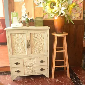 Bangku Kayu Desain Vintage Furnitur Rumah Bangku Bar Kayu Solid