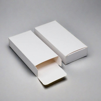 Dossiers en carton blanc vierges pliables multi-tailles, recyclables, avec poignée et fermeture à rabat, pour emballage cadeau, impression personnalisée disponible, forme personnalisée
