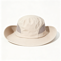 Topi UPF50+ Kasual Olahraga dengan Penutup Leher, Pinggiran Lebar, Jaring Bernapas, untuk Memancing, Safari, Hiking, Dilengkapi Tali Dagu, Perlindungan UV, Unisex