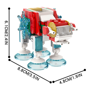 MOC2084 Película Espacial de Navidad, <span class=keywords><strong>Robot</strong></span> AT-AT de la Guerra de las Galaxias, Bloques de Construcción para Armar, Regalo de Halloween para Niños, 104 Piezas - Product Image 6