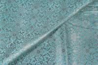 Tissu en brocart de poly éco-responsable, respirant et léger, motif abstrait inspiré des fleurs, aspect brillant, pour tenues ethniques de filles