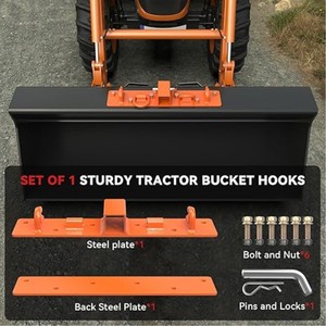 Crochets universels pour godets de tracteur, récepteur de 2 pouces pour godets de tracteur avec plaque <span class=keywords><strong>arrière</strong></span> en acier - Product Image 3