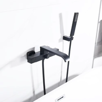 Bain à remous SPA de massage en acier inoxydable ABS avec robinet de douche à main Robinets d'eau de salle de bain Mitigeur de douche Ensemble de robinet de baignoire