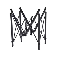 Table de camping pliable moderne en aluminium noir, vente en gros d'usine, 4 saisons, 4 places, pour camping familial, pique-niques en plein air