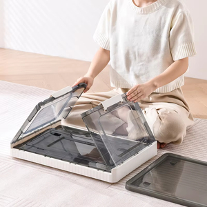 Trong suốt đóng mở hộp lưu trữ ký túc xá hộ gia đình nhựa gấp hộp lưu trữ - Product Image 3