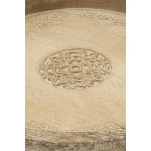 Bandeja Redonda de Madera de Mango Rústica Marrón de 18 Pulgadas, Diseño Rústico Elegante para Entretener con Estilo, como Bandeja para Desayuno, Té o Café - Product Image 4