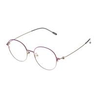 Lunettes à monture circulaire en titane pur pour femmes, monture optique de créateur de mode légère de luxe, dégradé rose doré vintage, Cazal