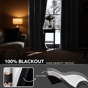 Rideau Blanc Épais 100% Occultant Bloquant Totalement la Lumière avec Œillets Thermiques Isolants pour Salon et Chambre - Product Image 3