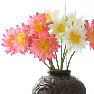 Di alta qualità rosa ninfea stelo di seta artificiale <span class=keywords><strong>fiore</strong></span> di loto per la casa di fiori fiori fiori di alta qualità fiori artificiali - Product Image 2