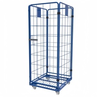 Conteneur à roulettes en treillis métallique pour la logistique d'entrepôt, chariot à roulettes pour la manutention des matériaux
