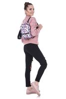Nouveauté Sac à dos mini 9 pouces pour filles Petit sac de voyage avec image romantique de rose violette