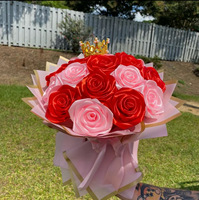 Rubans en satin de 1,5 pouce (40 mm) en gros pour bouquets de fleurs éternelles, fabrication de nœuds floraux et décoration de la Saint-Valentin