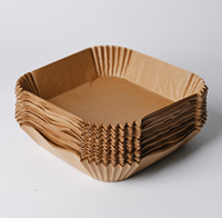 Papier sulfurisé jetable résistant à la chaleur pour friteuse à air, idéal pour la cuisson du poulet, des biscuits et du pain, revêtement numérique