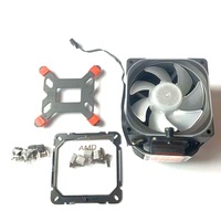 Pendingin CPU Menara Vertikal Universal Hitam Kustom 5 Heatpipe Kipas Senyap Ringan TDP 150W untuk Pendinginan Komputer Kabinet Chassis Kecil