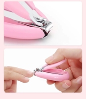 Coupe-ongles portable mignon pour bébé Design pliant de petite taille avec outil de beauté pour soin de coquille à pointe pointue Type de lame droite
