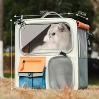 Sac à dos de transport portable grande capacité pour animaux de compagnie, pour chats et petits chiens, sac de voyage léger, accessoires pour les promenades quotidiennes
