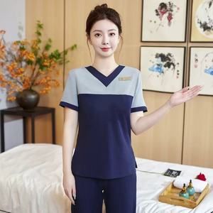 Elegante Completo <span class=keywords><strong>da</strong></span> <span class=keywords><strong>Lavoro</strong></span> Femminile di Alta Gamma per Centri Estetici e Massaggi, Traspirante in Poliestere+Spandex, Colori e Logo Personalizzabili - Product Image 5