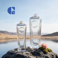 Flacon de parfum vide en verre carré haut de gamme, personnalisable, 130 ml, 200 ml, rechargeable, luxueux