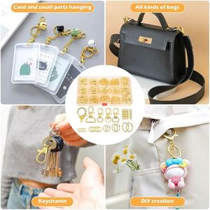 Keychain Kit Key Ring Lobster Claw Clasps Swivel Snap Hook Extender Chain for Crafts DIY Projects and Jewelry Making - Product Image 4